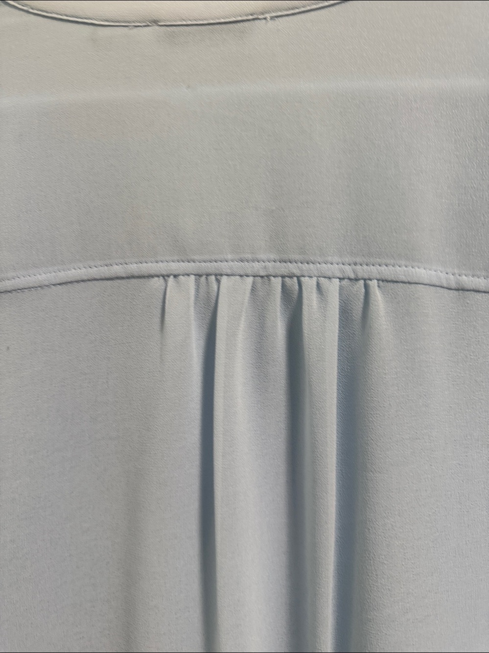 Calvin Klein Pale Blue V-Neck Long Sleeve Blouse - Picture 5 of 8